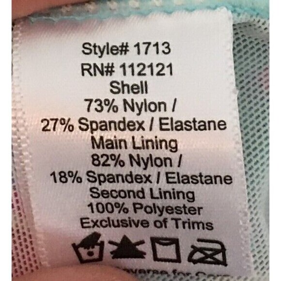 Assets One Piece Swimsuit Women's Size XL Multicolor Geometric Spanx - Picture 6 of 7